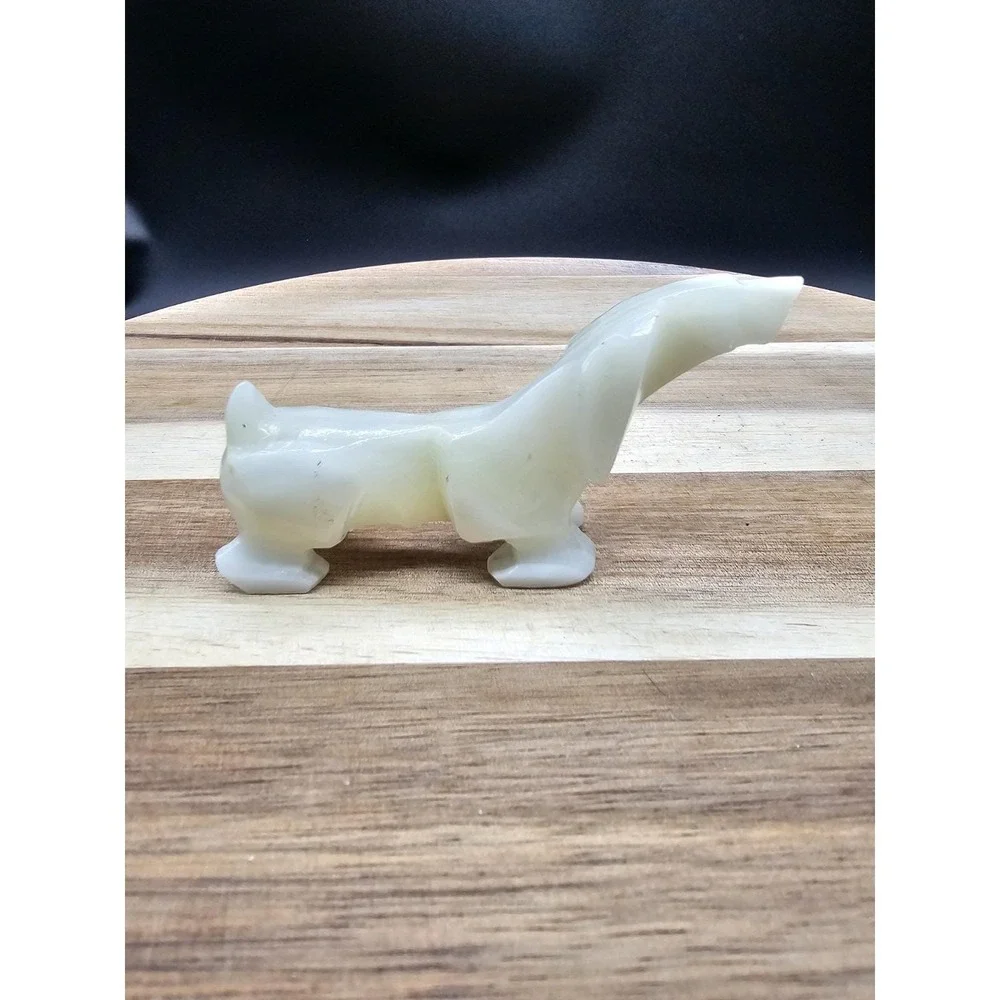Vintage‎ Alabaster Stone Dachshund Figurine